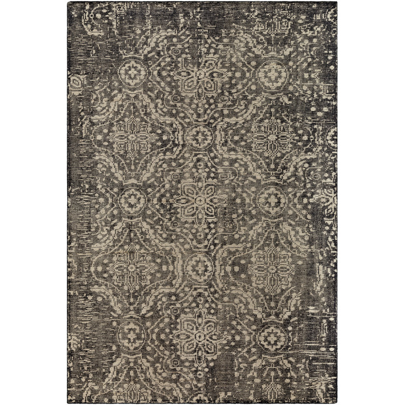 SAMPLE-Andreana Oriental Hand-Knotted Wool Khaki Area Rug