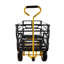 Les chariots de chariot de jardin facilitent le transport du bois de chauffage - jaune et noir-108128390-126428887