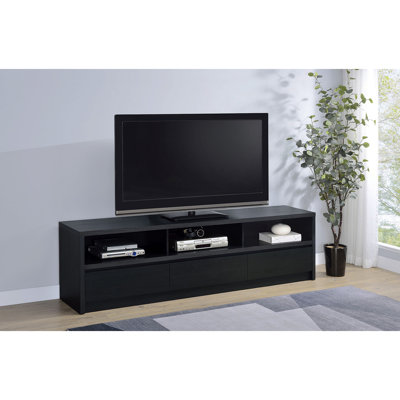 O'brien Black 3-Drawer TV Stand Media Console