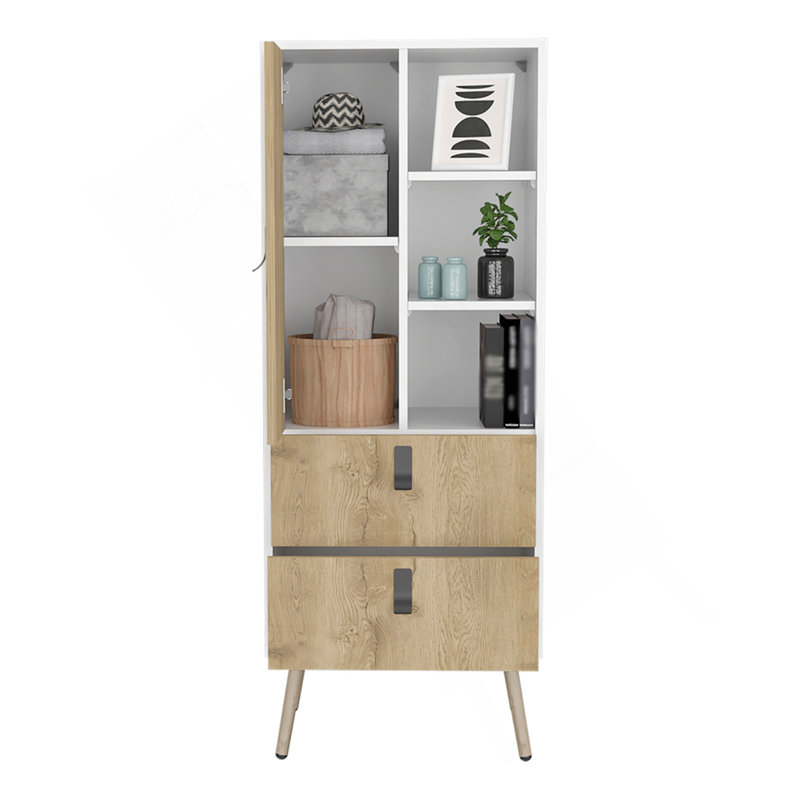 Grande commode Magness, chambre, blanc / Macadamia