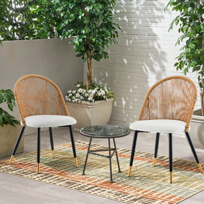 47cm H Fabric Upholstered Metal Side Chair