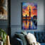 London, England at Twilight V1 - peinture sur toile tendue-88069027