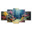 Ensemble de salon Blue Coral Sea Floor Symphony II - art mural corail