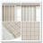 1 PCS 50x108" Plaid Rod Pocket and Back Tab Curtain Panel with Fleece Lining Natural-956409417