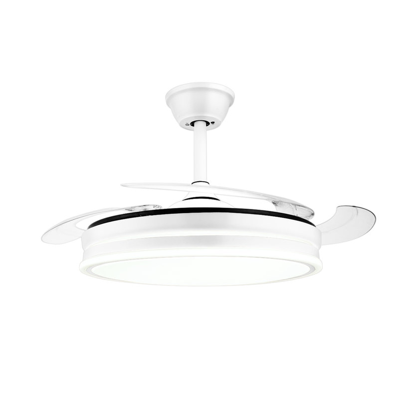 Ceiling Fan with LED Lights, White