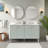 Haley 60 in. Double Sink Bathroom Vanity in Soft Sage with Top-117807300