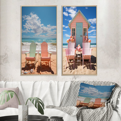 Pink Miami Chairs "Pink Miami Chairs" 2 - pièces