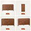 Commode 6 tiroirs en chêne avec coins arrondis - Meuble télé 60 po, bois d'ingénierie 1,18 po, capacité de 100 lb-1280052188