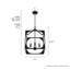 Luminaire suspendu carré 4 lumières Highland Hill-63573986-63573987