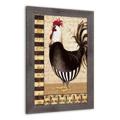 Rooster In Pants, reproduction encadrée