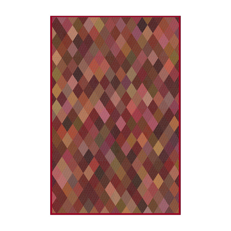 Tapis géométrique brun clair, Rectangle 8 pi x 12 pi