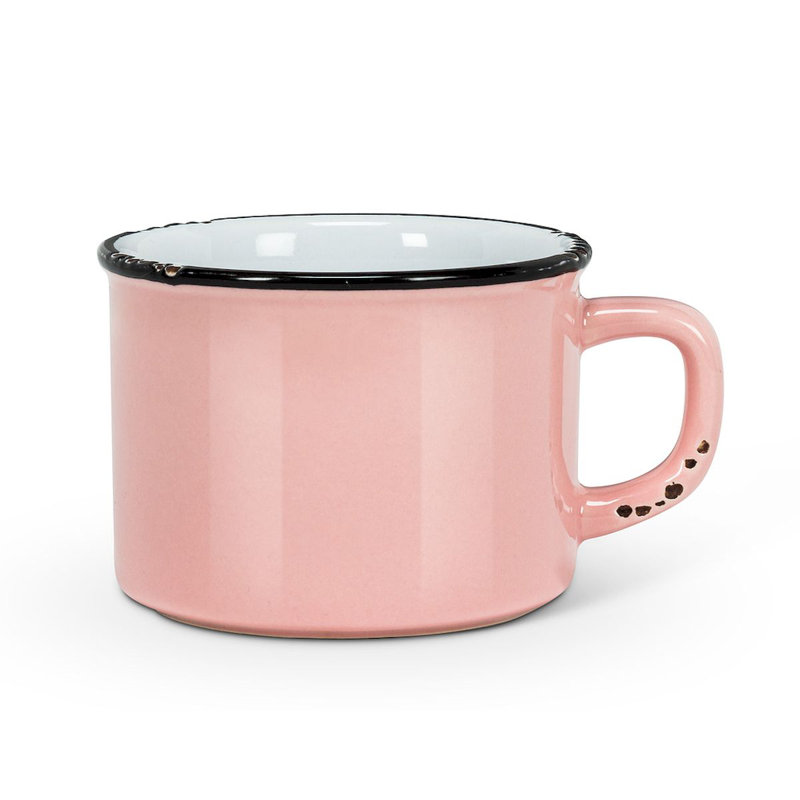 Tasse à cappuccino émaillée Naniouni, Rose