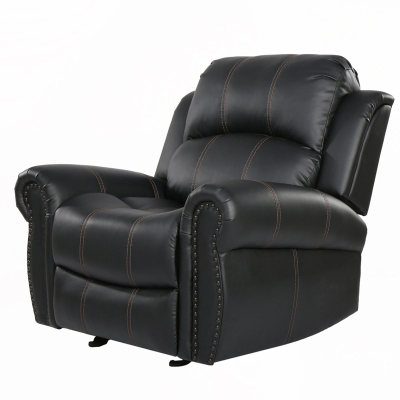 Fauteuil inclinable manuel en polyuréthane standard, Noir