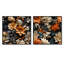 Ensemble de 2 collants carrés à motif floral - Mabel-101849648-101849649