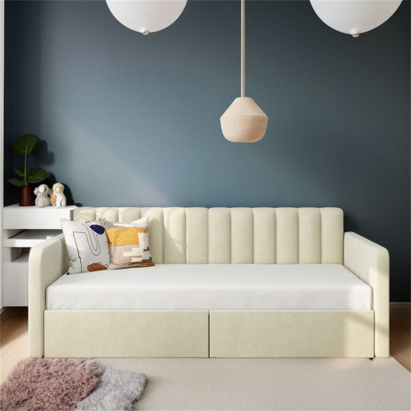Upholstered Daybed, Ivory