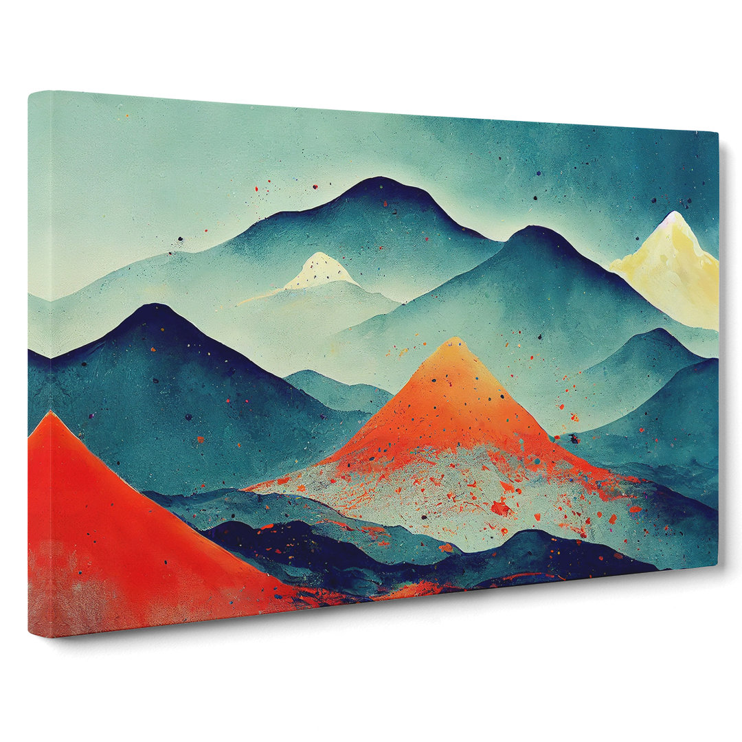 Mountain Splash Vol.1 Abstrakt - Leinwandgemälde auf Wrapped Canvas