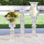 Glass Ribbed Candleholder/Vase-7121219