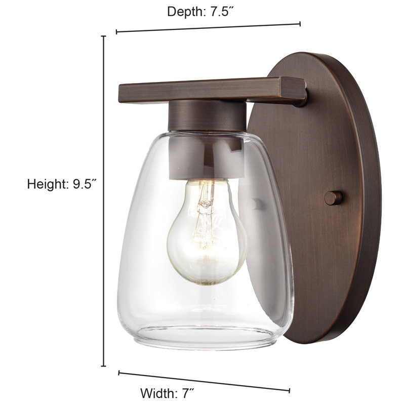 Steel Armed Sconce, Satin Nickel