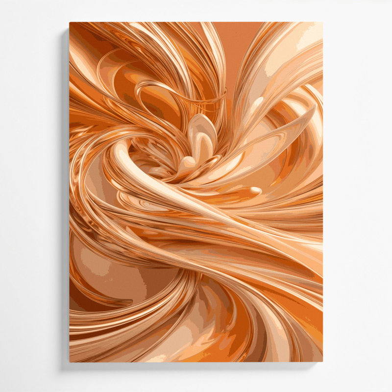 Art numérique sur toile, abstraction numérique 4, H 11 po x l 14 po