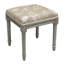 Tabouret de coiffeuse en lin taupe-741037311-741037310