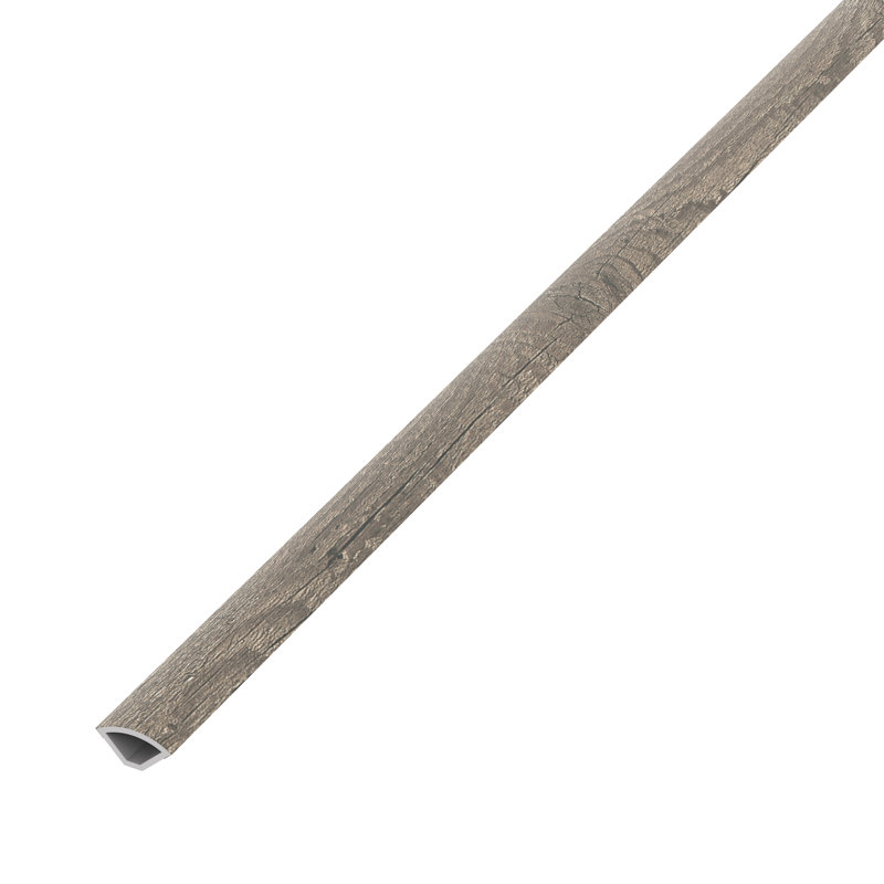 Madera Vinyl 0.59" Thick x 1" Wide x 94.5" Length Quarter Round, Barnwood Oak