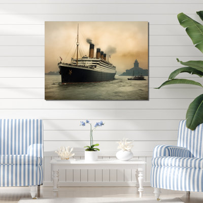 Photographie rétro de RMS Titanic, reproduction d'art sur toile