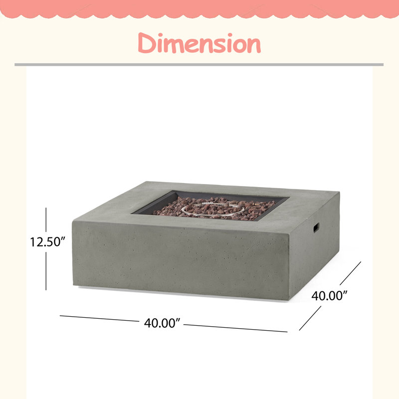 Articles indispensables pour l'hiver et le printemps / TABLETTE DE FEU CARRÉE de 50 000 BTU durable et durable (couvercle de réservoir non inclus)