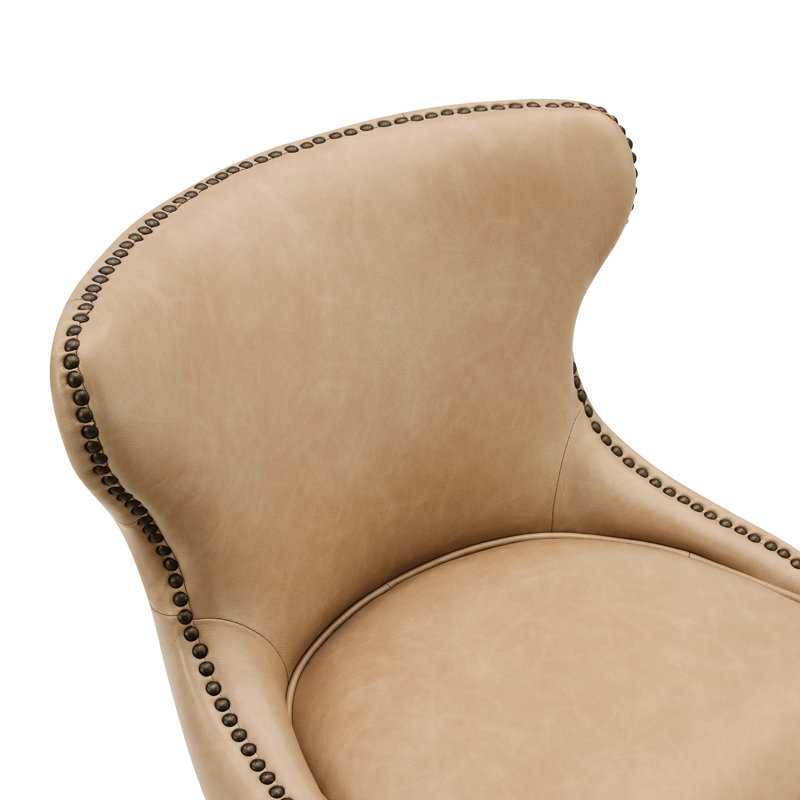 Tabouret de bar et de comptoir pivotant Caraline, Tan, Counter Stool (26” Seat Height)
