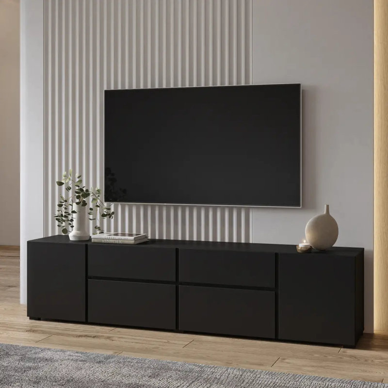 Unfinished TV Stand for TVs up to 65" with Fireplace Included
