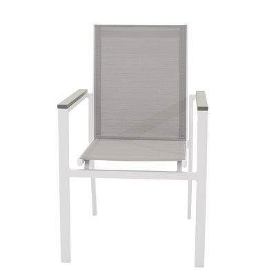 Akia Stacking Patio Dining Armchair with Cushion