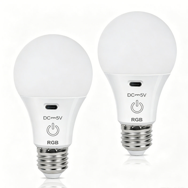 Ampoule rechargeable 2W RVB changeant de couleur avec télécommande