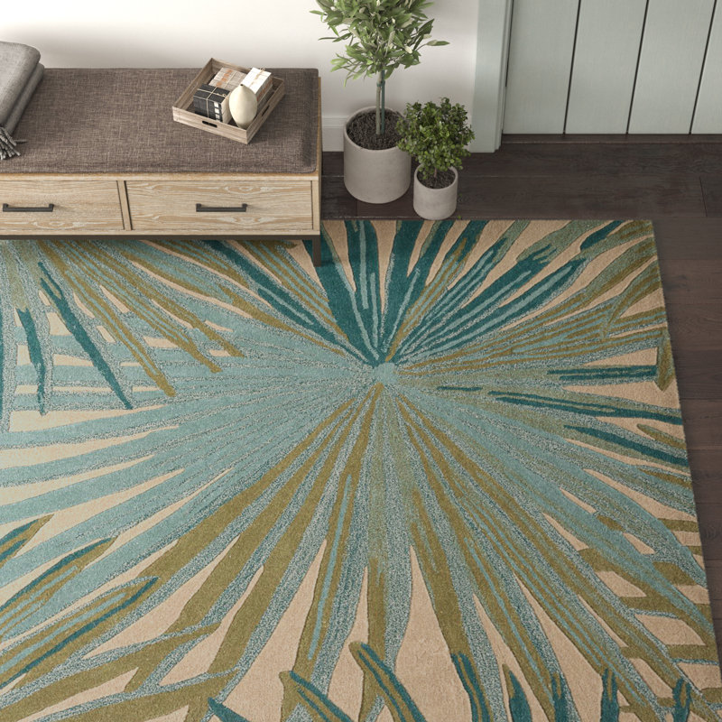 Vandalia Soft Hand-Tufted 100% Wool Tropical Floral Area Rug by Jaipur Living, Rectangle 8' x 11'