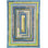 Concentric Geometric Handmade Tufted Wool Blue/Green/Yellow Area Rug
