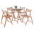 Koster 5-pc Set, Folding Table And Chairs, Natural