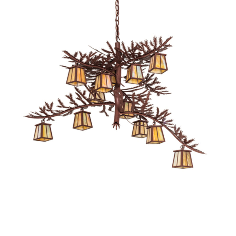 Pine Branch 12 - Light Chandelier