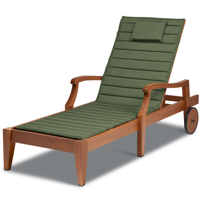 Outdoor Chaise Lounge Cushion, 80" L x 26" W, Heather Fern