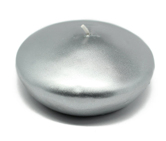 Ensemble de bougies flottantes non parfumées, H 1,8 po x 4 po de diamètre, Blanc perle, Ensemble de 3