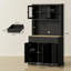 Armoire de cuisine autoportante noire-496068274