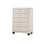 Commode capitonnée en cristal de style moderne avec 5 tiroirs et tissu en velours