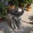 Outdoor Faux Stone Goblet Side Table-909951964