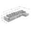 Canapé modulaire rembourré désossé de 159 po Jandorin-584269610