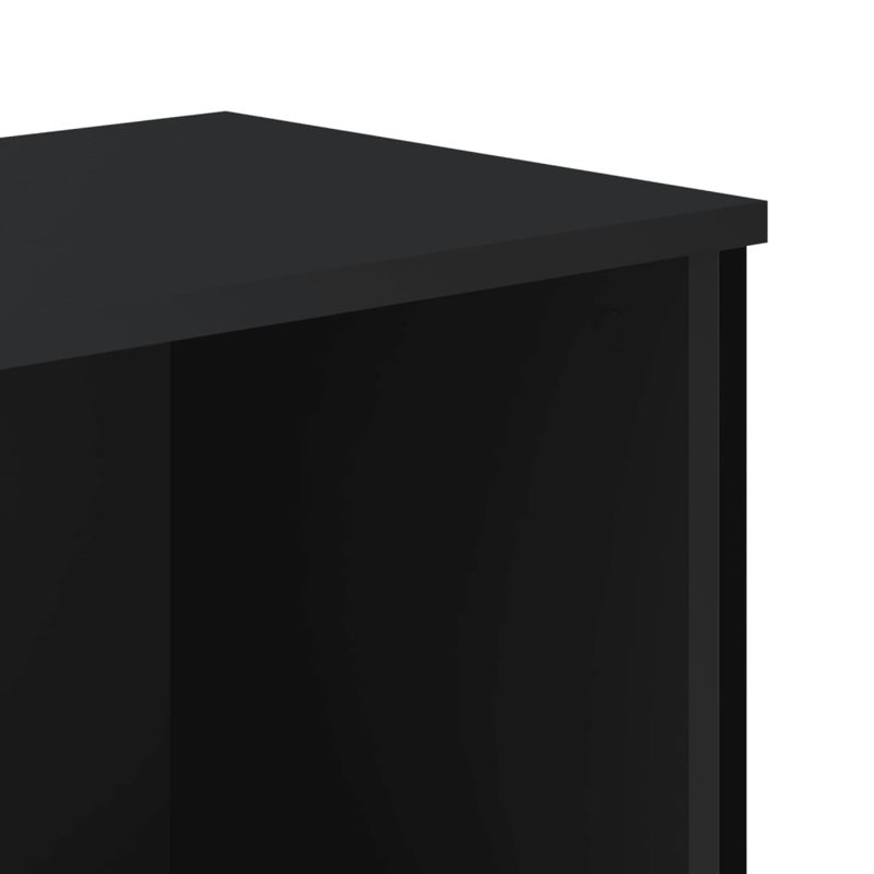 Bibliothèque vidaXL Bois d'ingénierie, métal, Noir, (3 tablettes) H 41,7 po x l 19,7 po x P 12,2 po