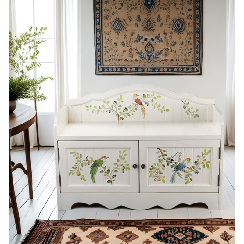 Banc de rangement pour chaussures en bois massif Country Country