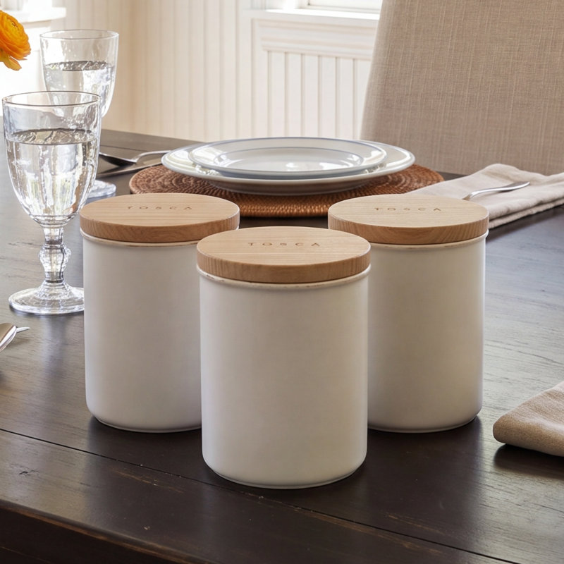 Contenant de rangement pour aliments secs en céramique Tosca Yamazaki Home, uni, 15,25 oz. Hermétique