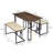 Natylee 5-Piece Dining Table Set with Table, Bench, 2 Stool and Woven Rattan Cushioned Farmhouse Small Kitchen Table for 4 Metal Frame Space-Saving for Home Kitchen Dining, Brown-1151070339