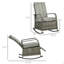 Fauteuil inclinable d'extérieur en rotin avec coussins moelleux