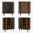 28.3" Bar Cabinet, Retro Style Bar Cabinet with Side-sliding Roll-up Doors and 8 Wine Racks-129452098