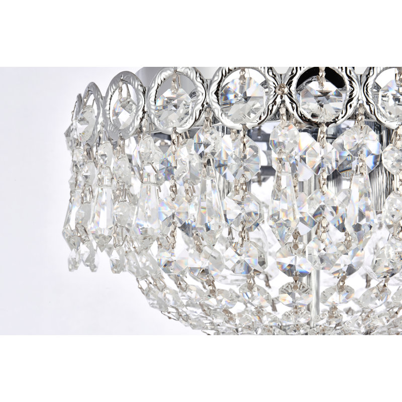 Plafonnier encastré 3 lumières 10 po Stoltz, Chrome