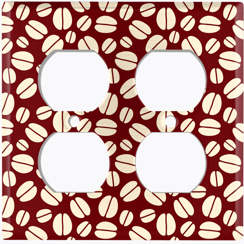 Patterned 2 - Gang Duplex Outlet Standard Wall Plate