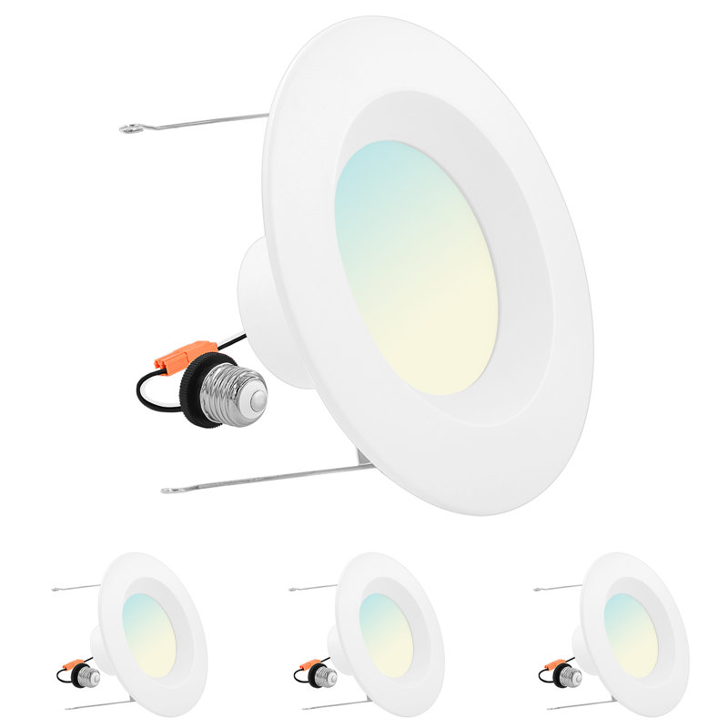 6'' White LED Retrofit Recessed Lighting Kit with Selectable Color Temperature